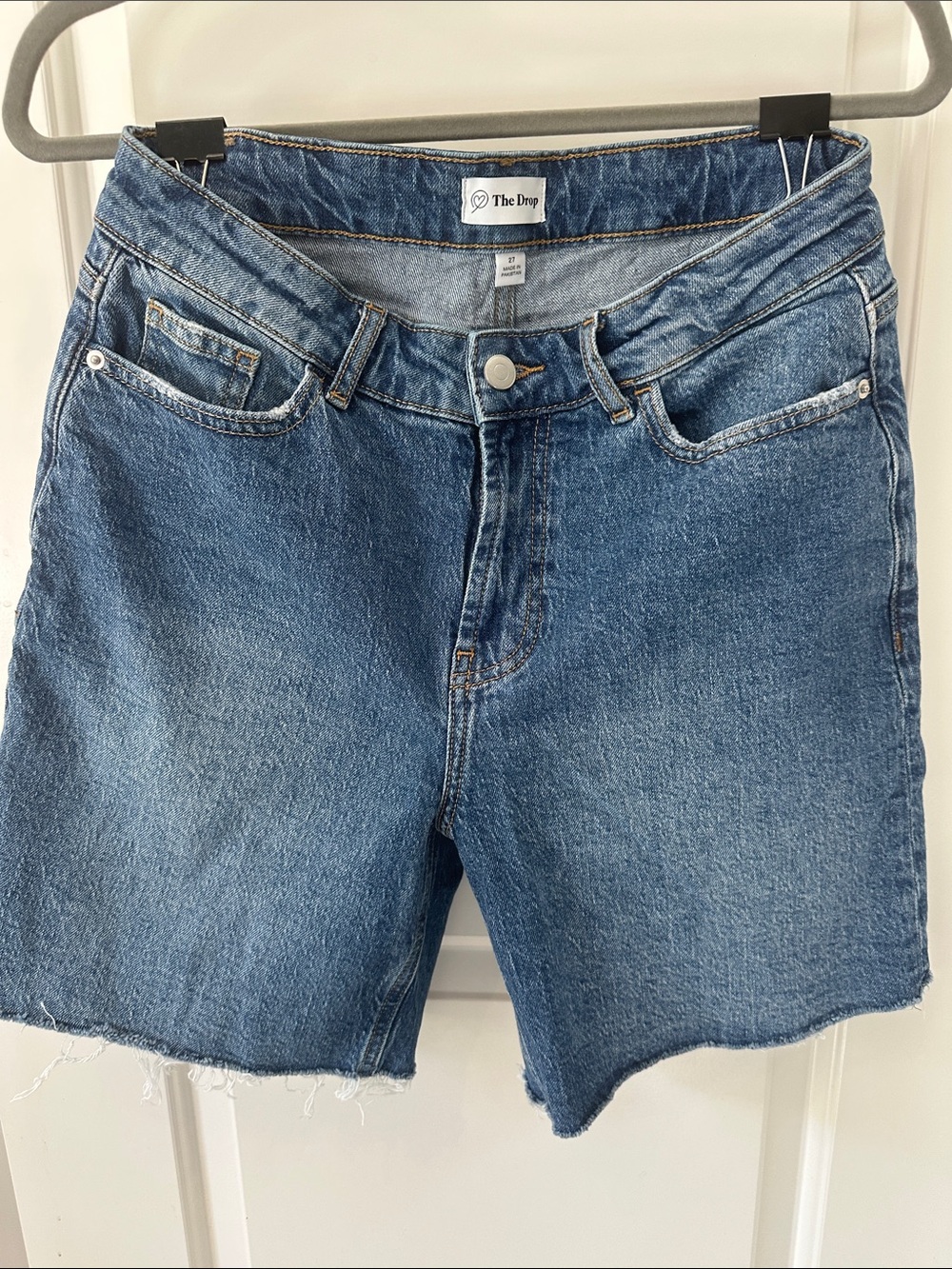 The Drop Women's Classic Blue Denim Jean Shorts